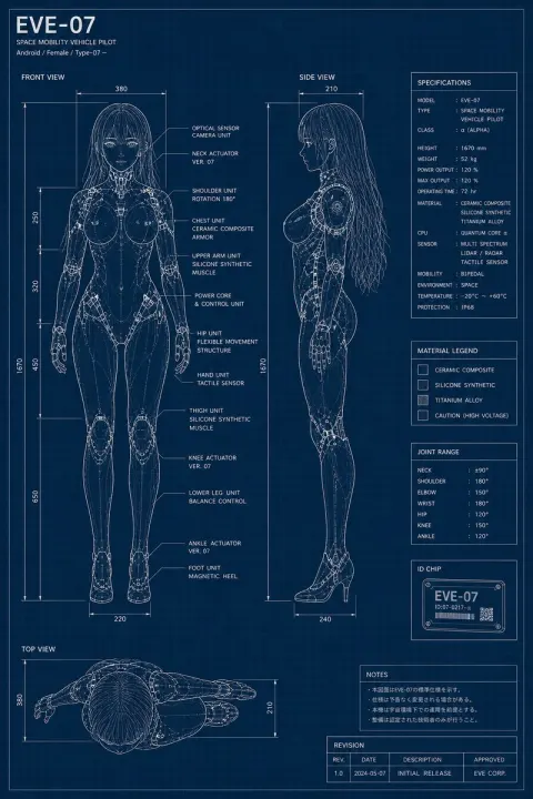 EVE-07 Mecha Blueprint