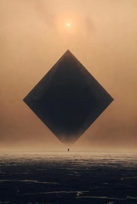 Vault Monolith on Salt Plain