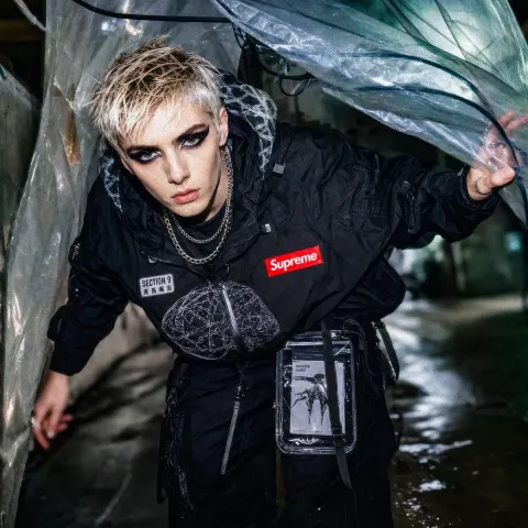 Cyberpunk Alley Streetwear Editorial