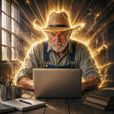 Farmer Golden Energy Aura Deep Work