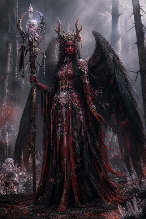Gothic Fallen Angel Queen Portrait