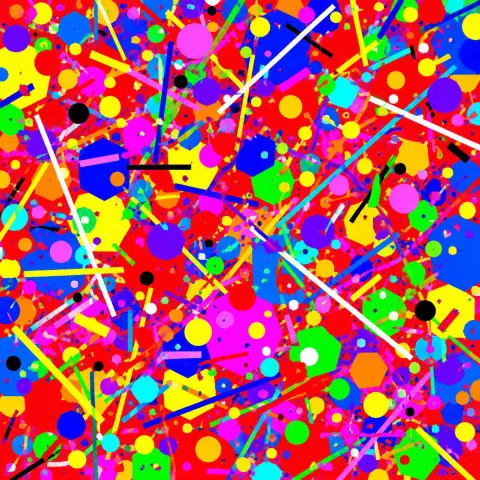 Neon Geometric Confetti Chaos