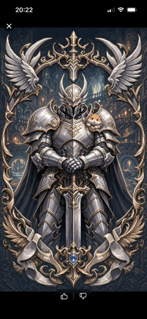 Pixel Fantasy Warrior Portrait