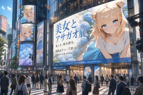 Beauty Morning Glories Digital Signage