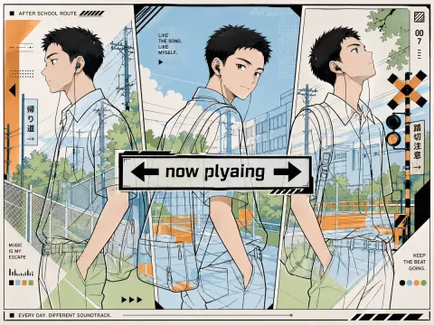 After School Anime Music Poster