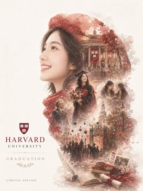 Graduation Silhouette Epic Poster