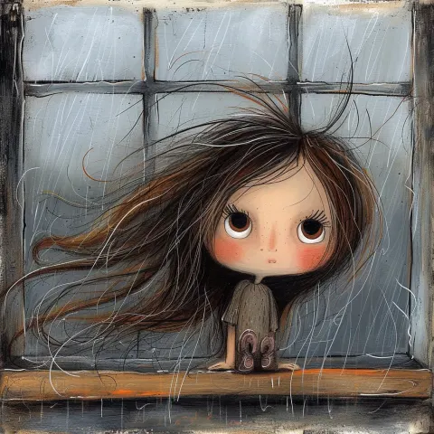 Moody Surreal Window Portrait