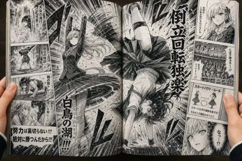 Skirt Battle: Twin Schoolgirls in Motion