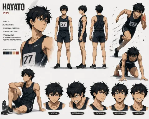 Anime Sprinter Character Reference Sheet