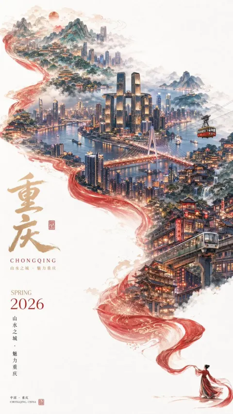 Chongqing Silk Dreamscape Poster