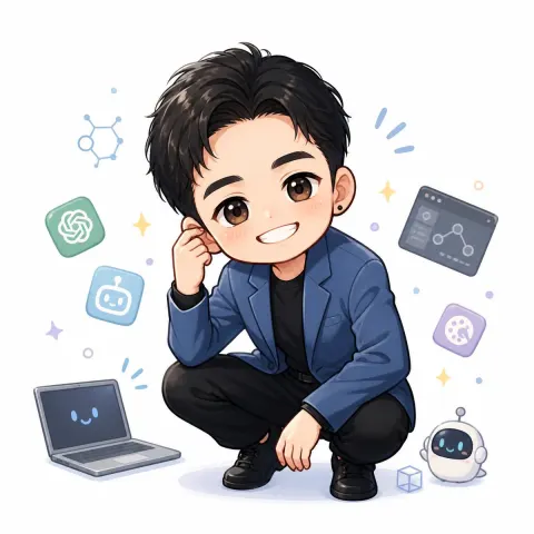 Cute AI Engineer Chibi Art