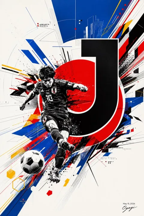 J.League Dynamic Soccer Poster