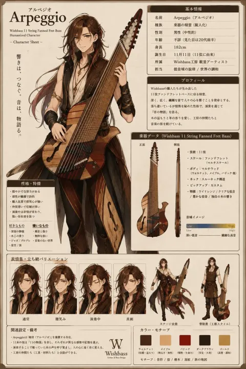 Fantasy Bass Spirit Character Sheet