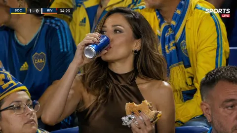 Stunning Fan at Night Soccer Match