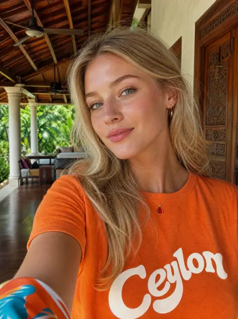 Tropical Villa Travel Selfie