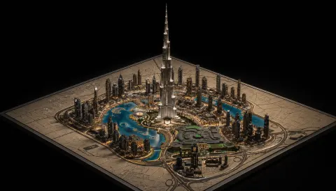 Cinematic Isometric Miniature City Model