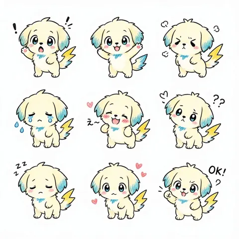 Cute Puppy Sticker Art