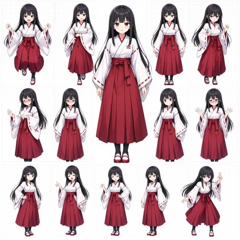 Shrine Maiden Character Reference Sheet