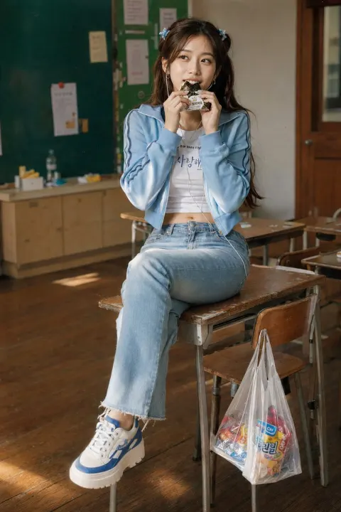 Korean Girl Convenience Store Afternoon
