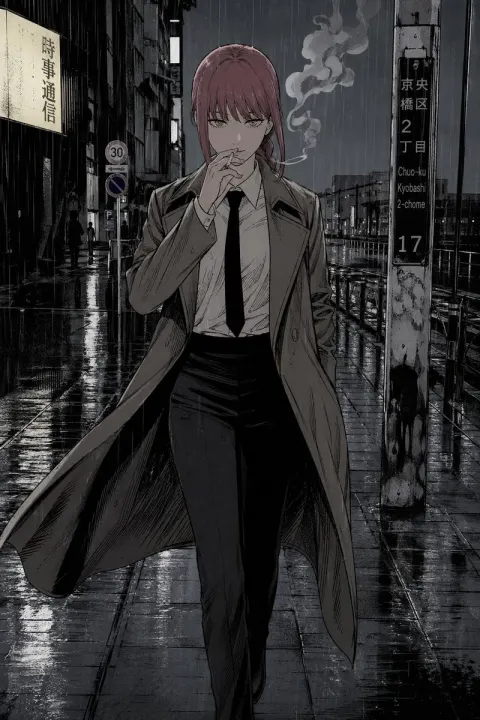 Tokyo Rainy Night Anime Noir
