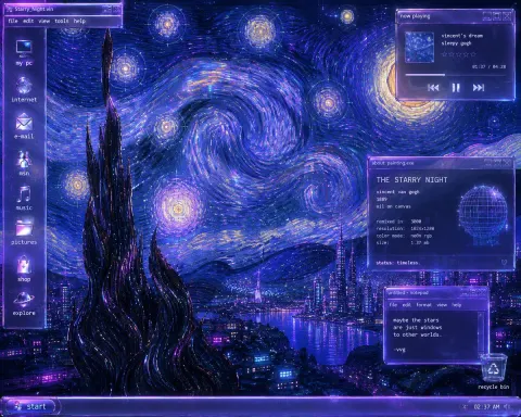Starry Night Cyber Desktop