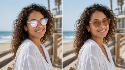 Remove Glasses Glare Before-After
