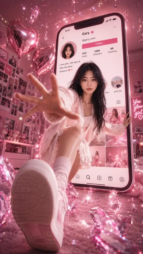 Surreal Pink Social Media Poster