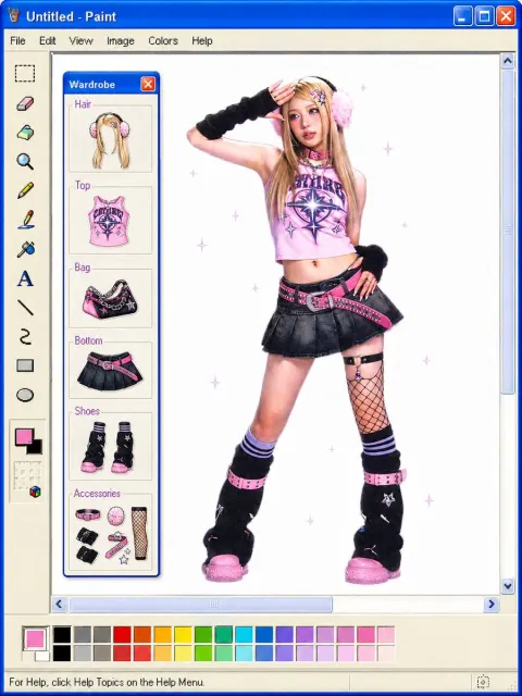 Retro Paint Y2K Outfit Breakdown