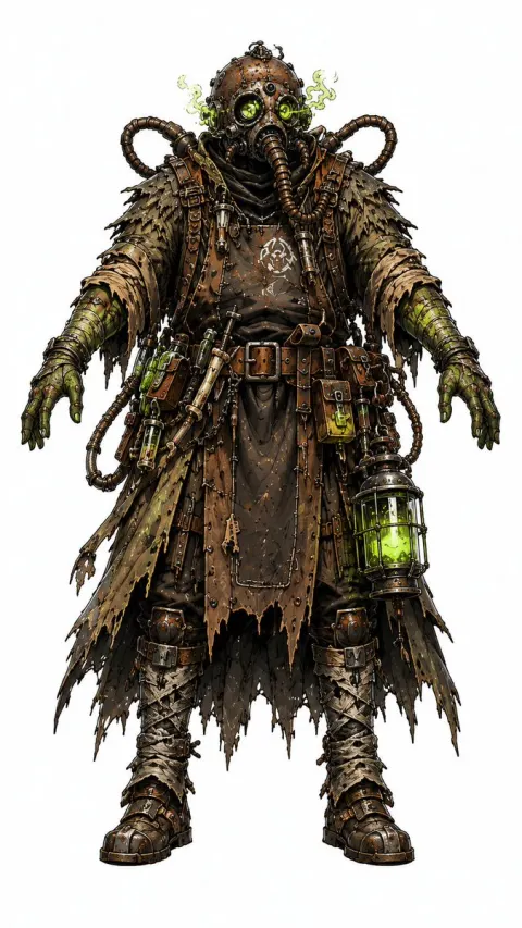 Dark Fantasy Steampunk Plague Alchemist