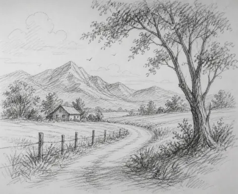Pencil Valley Sketch