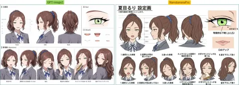 Anime Character Sheet Comparison