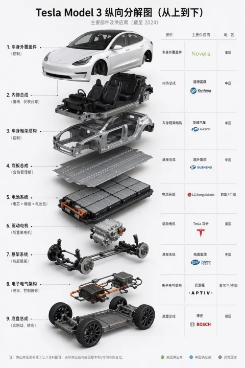 Tesla Model 3 Exploded View