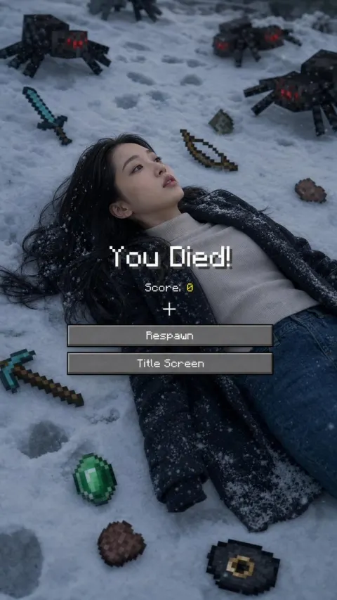 Realistic Minecraft Death Screen