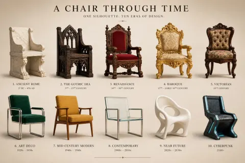 Chair Design Across Ten Historical Eras