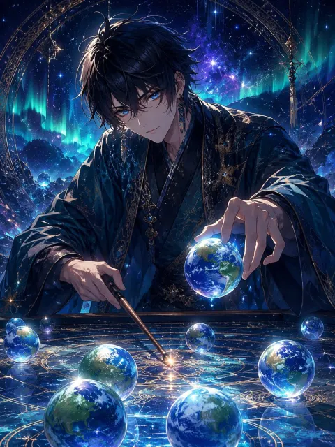 Celestial Sorcerer Anime Fantasy Art