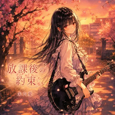 Anime Girl Guitar Sunset Cover