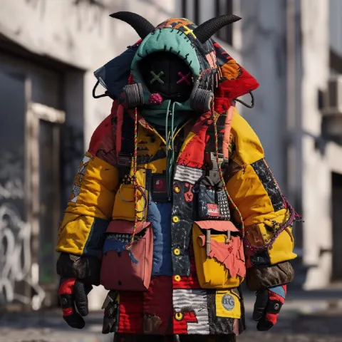 Patchwork Demon Jake in Balenciaga Techwear Brutalism