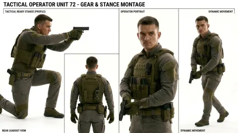 Tactical Operator Gear & Stance Montage