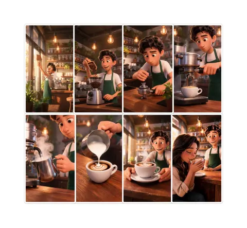 Bean to Smile Morning Storyboard