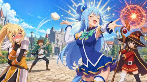 Konosuba Explosion Chaos Scene