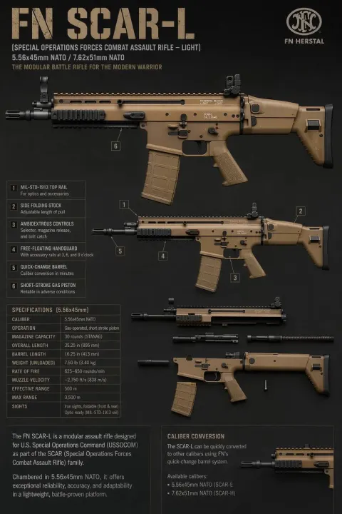FN SCAR-L Tactical Firearm Poster