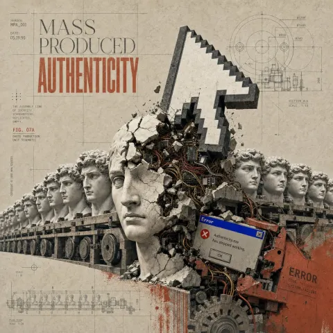 Mass Produced Authenticity Surreal Collage