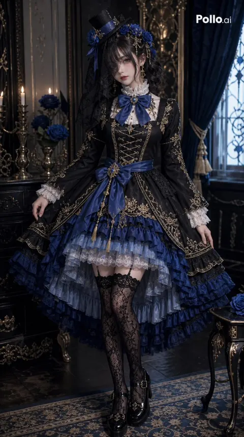 Elegant Gothic Lolita Portrait