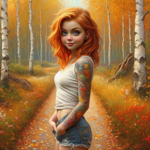 Stunning Girl in Meadow with Autumn Vibes