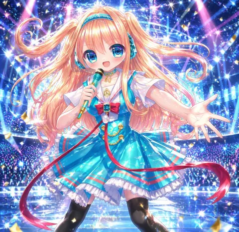 Virtual Idol Dazzles Concert Stage