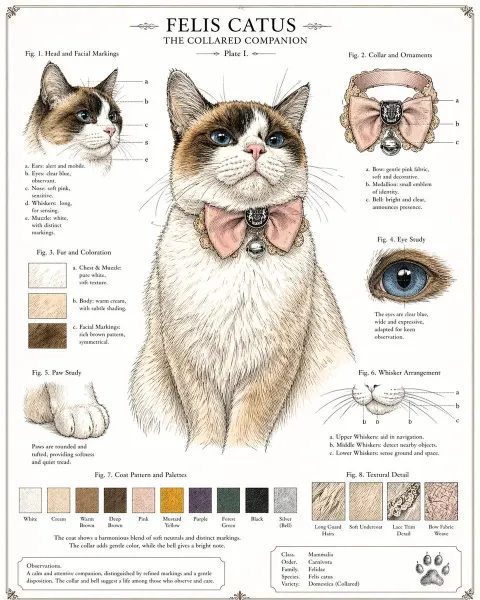 Vintage Cat Natural History Plate