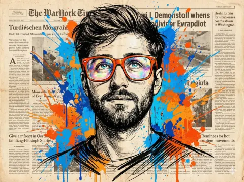 Ink Splash Visionary Portrait