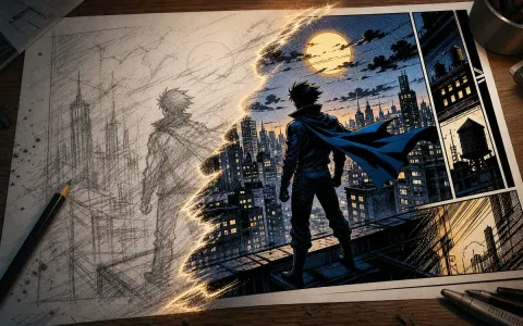 Comic Metamorphosis: Sketch to Hero