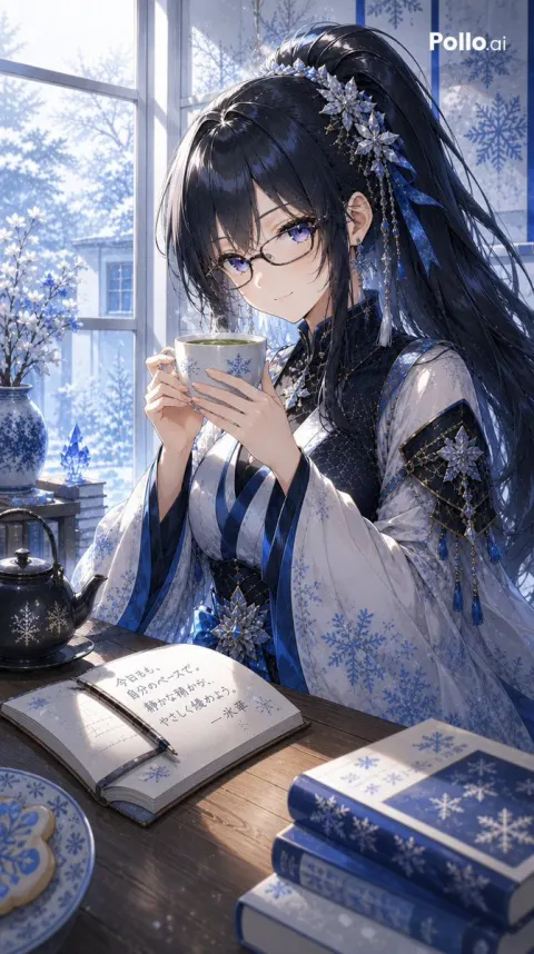 Winter Kunoichi Tea Moment