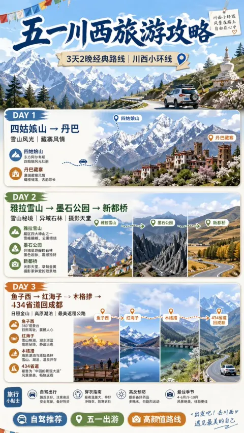 Western Sichuan 3-Day Adventure